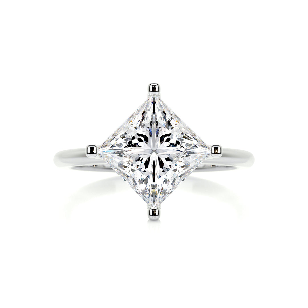 The Aster Moissanite & Diamonds Ring Moissanite 14K White 1 Carat #material_14k-white