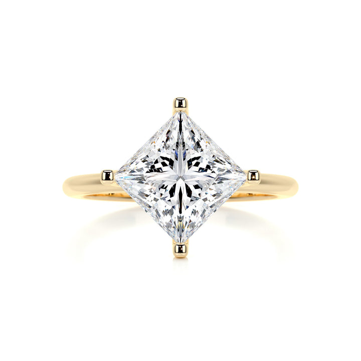 The Aster Moissanite & Diamonds Ring Moissanite 18K Gold 1 Carat #material_18k-gold