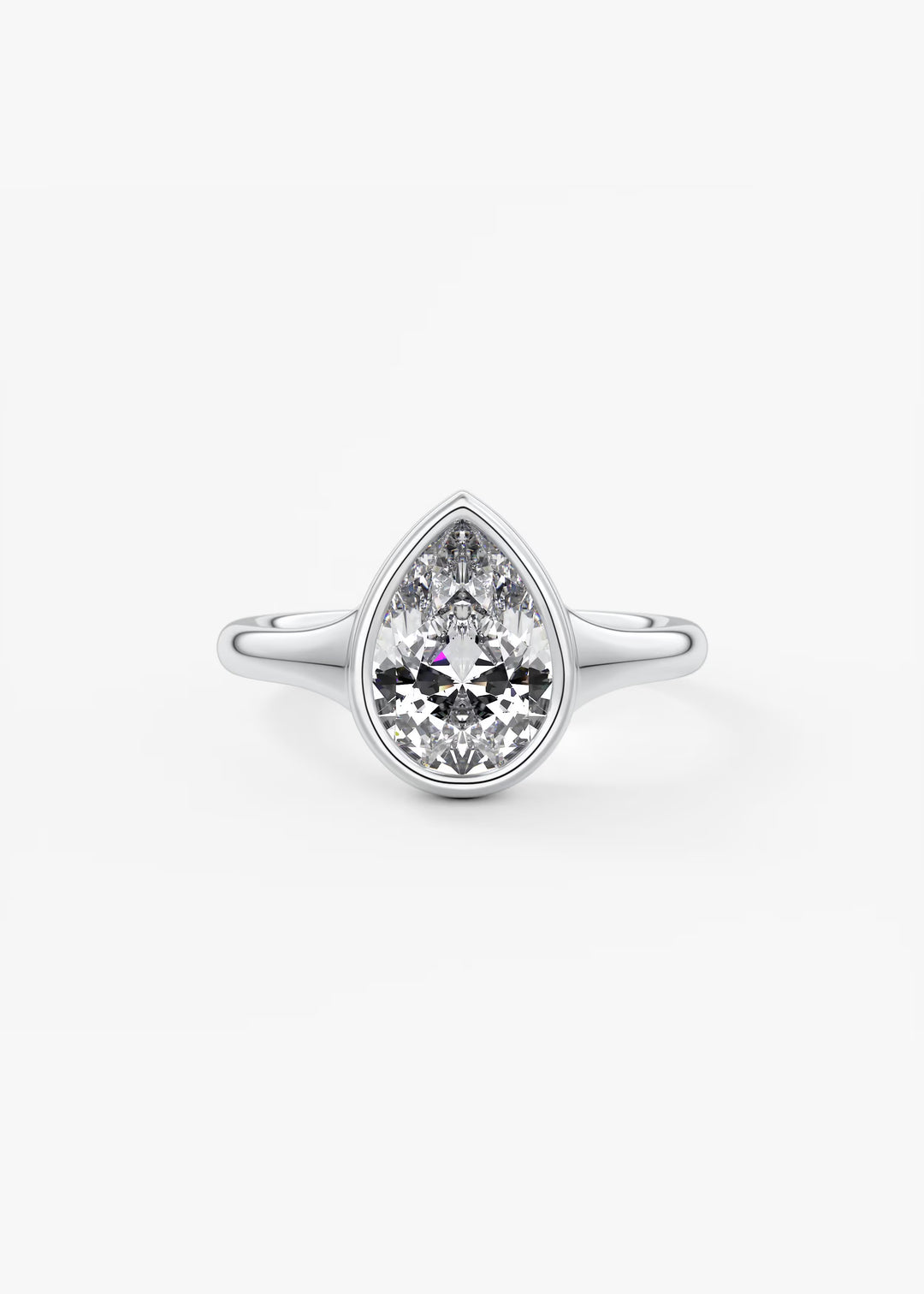 The Aurelia Chunky Bezel Set Pear Engagement Ring#material_white