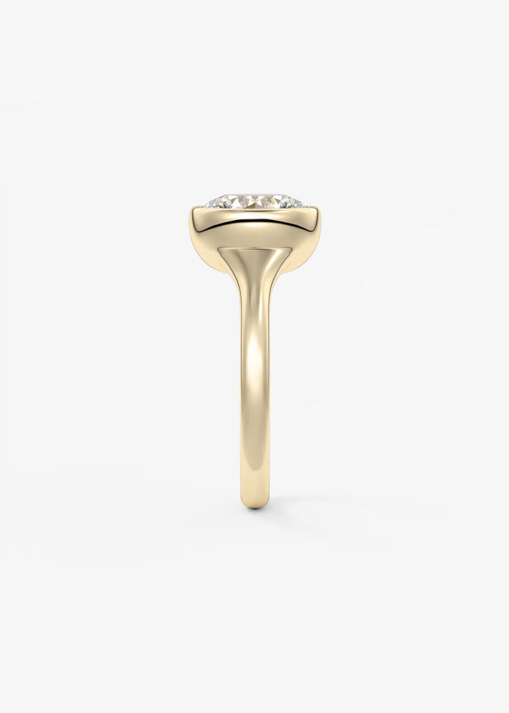 The Aurelia Chunky Bezel Set Round Engagement Ring#material_gold