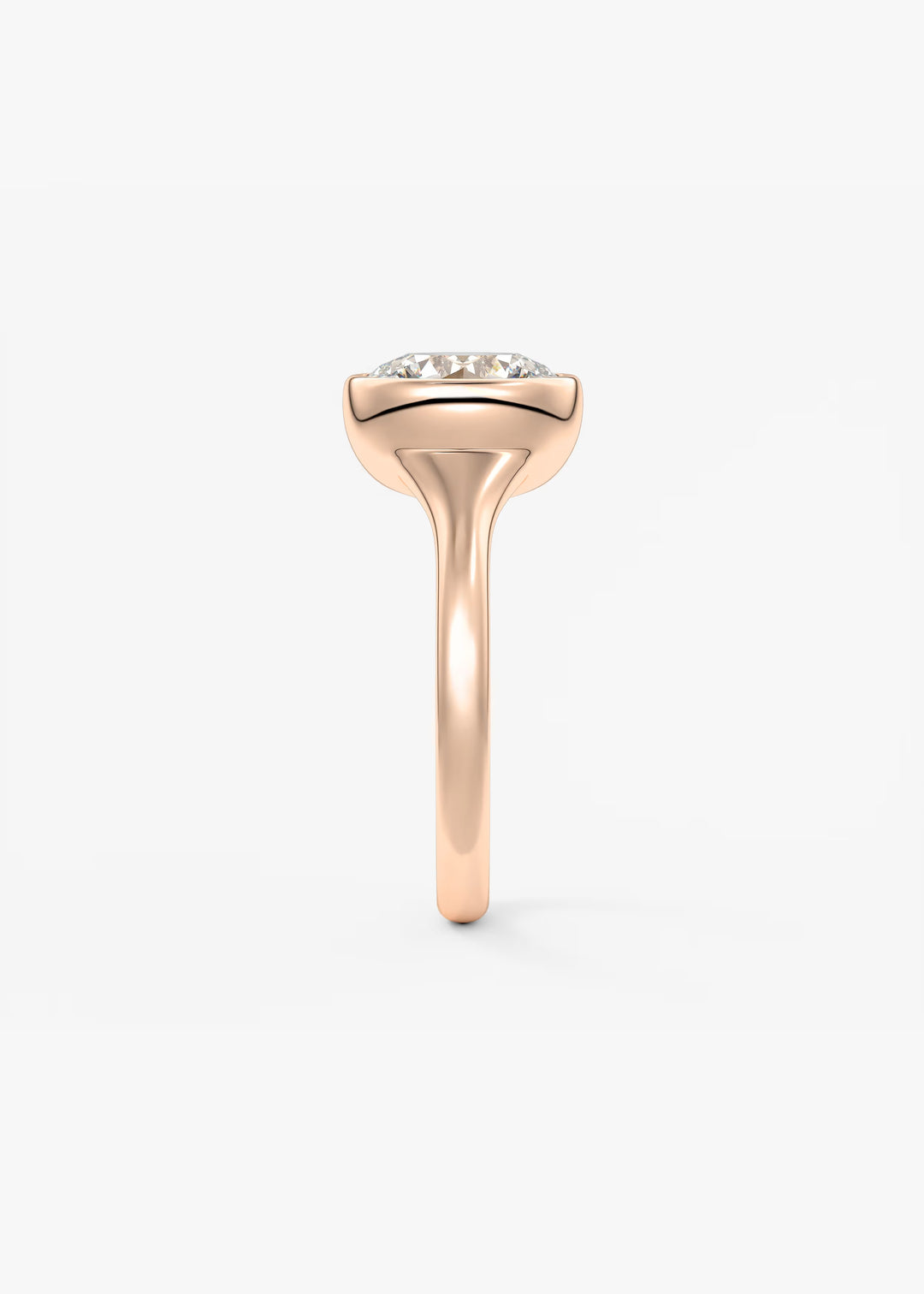 The Aurelia Chunky Bezel Set Round Engagement Ring#material_rose