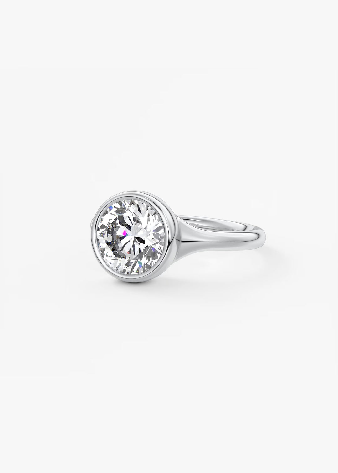 The Aurelia Chunky Bezel Set Round Engagement Ring#material_white