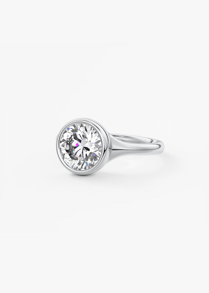 The Aurelia Chunky Bezel Set Round Engagement Ring#material_white