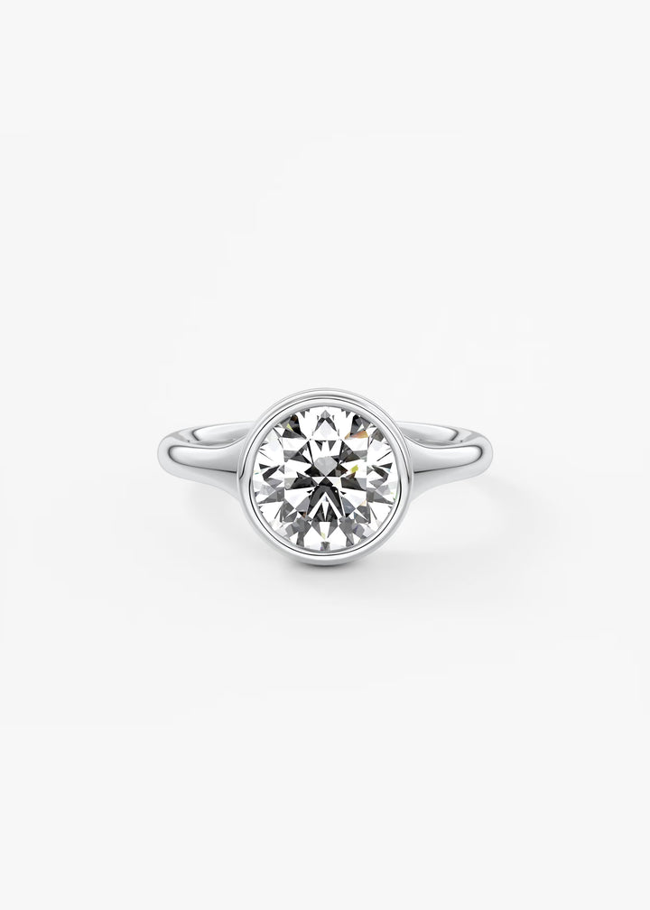 The Aurelia Chunky Bezel Set Round Engagement Ring#material_white