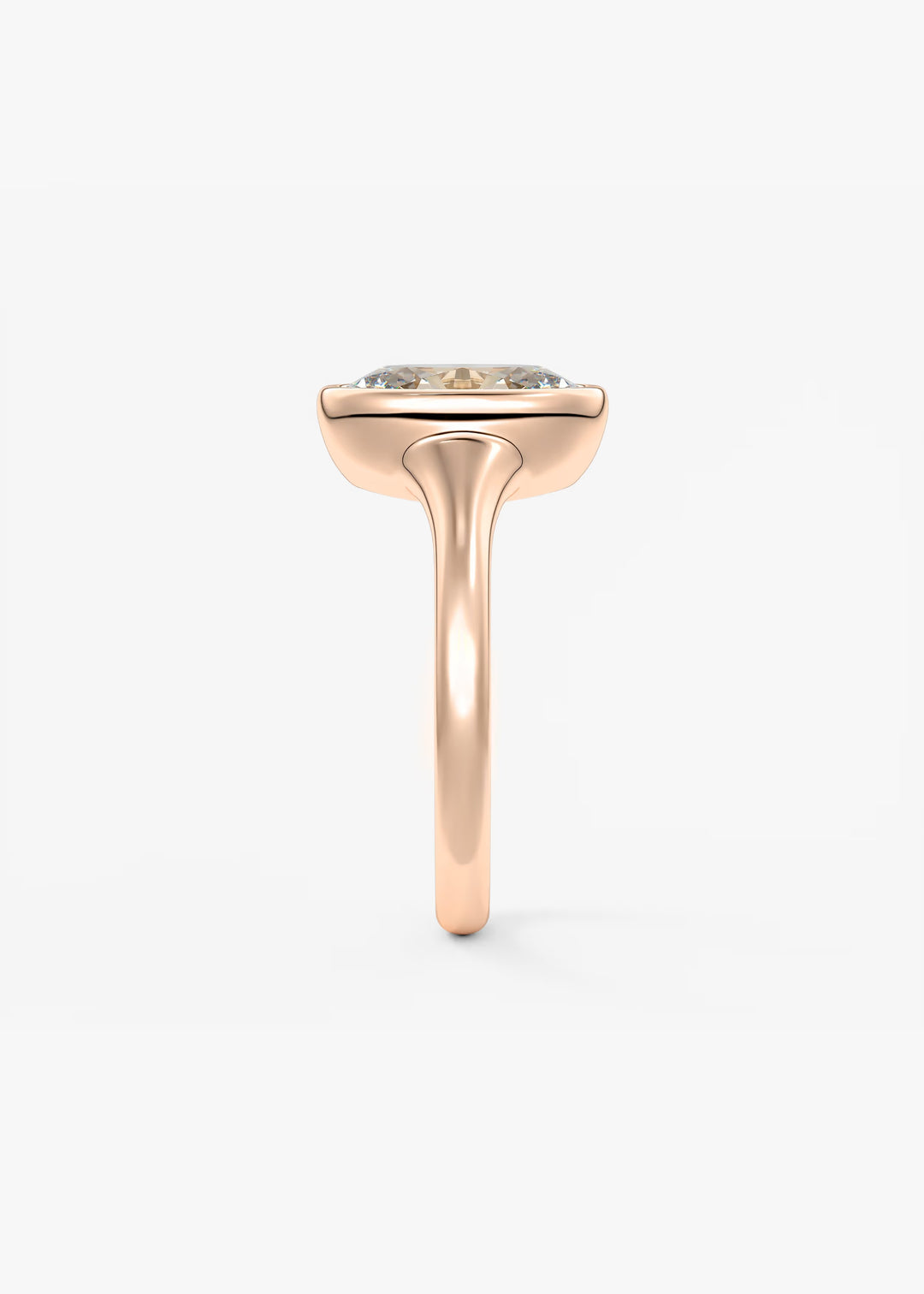 The Aurelia Chunky Bezel Set Oval Engagement Ring#material_rose
