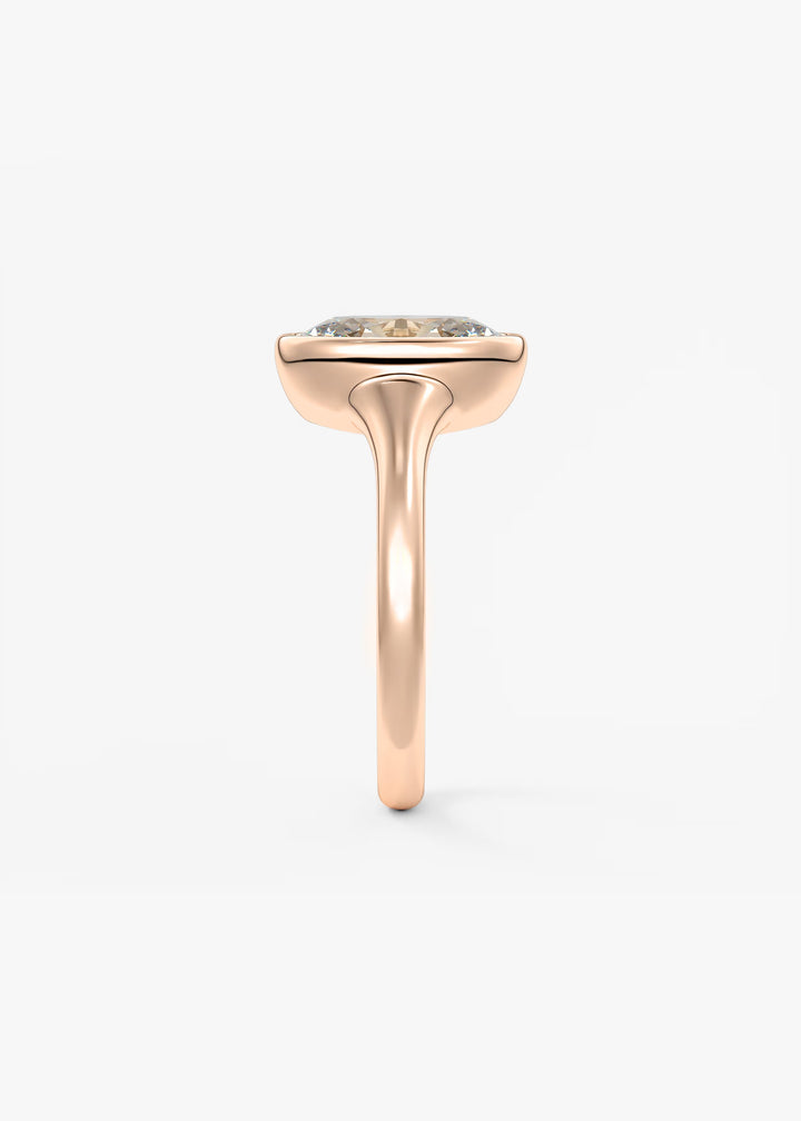 The Aurelia Chunky Bezel Set Oval Engagement Ring#material_rose