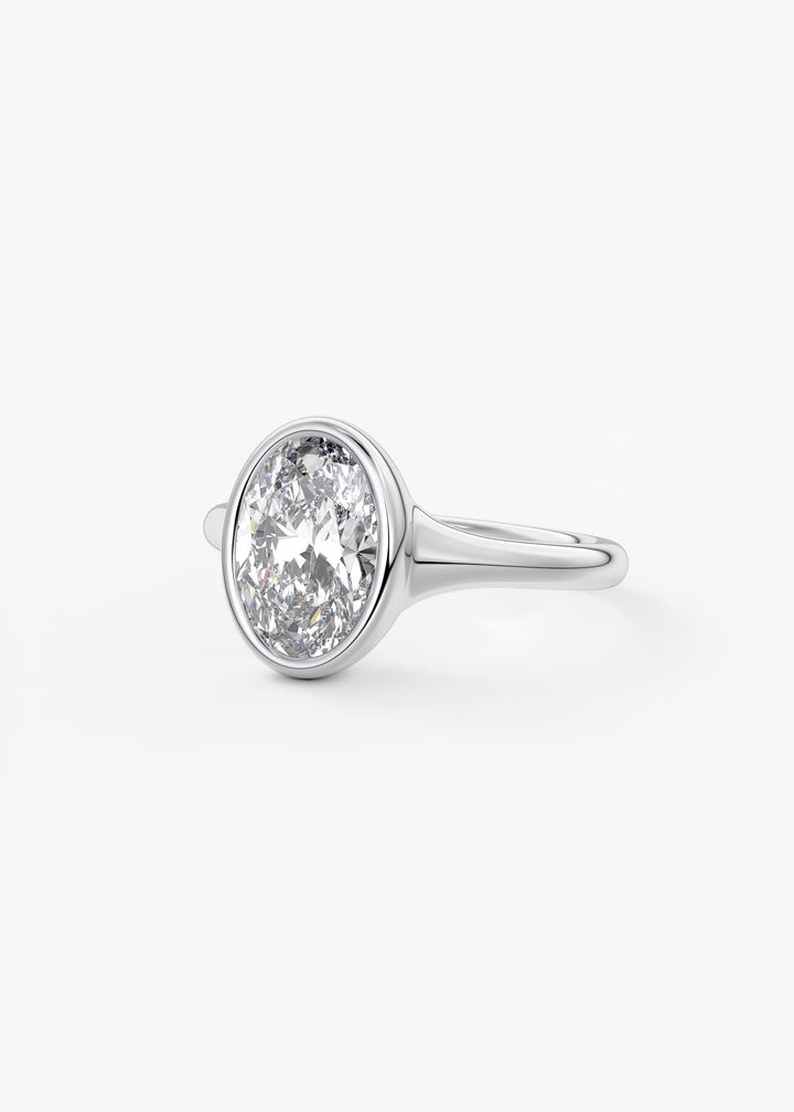 The Aurelia Chunky Bezel Set Oval Engagement Ring#material_white