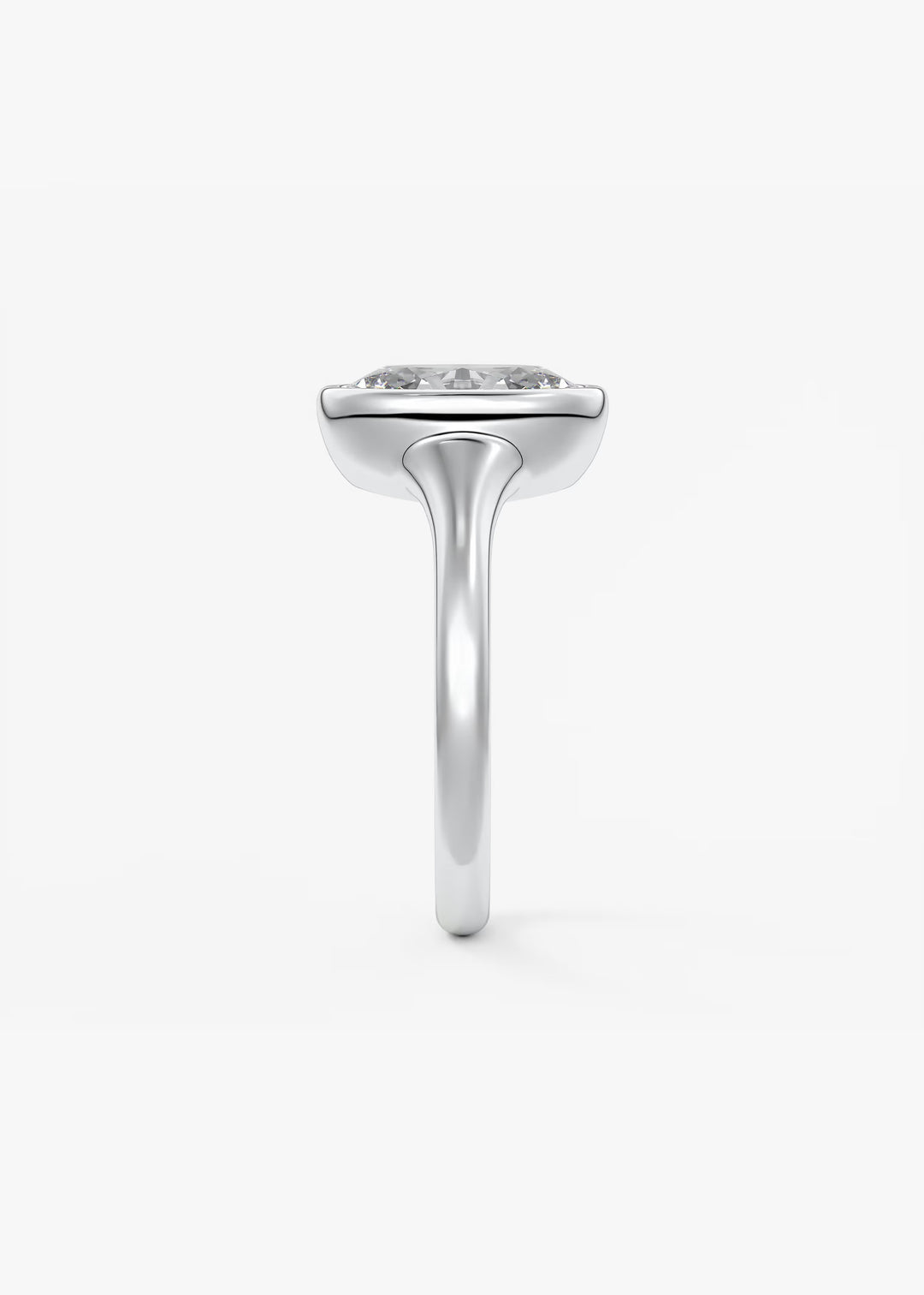 The Aurelia Chunky Bezel Set Oval Engagement Ring#material_white