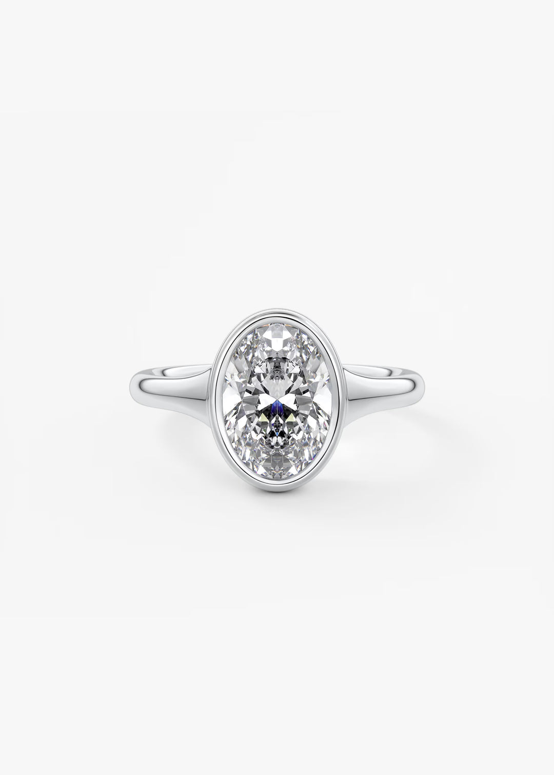 The Aurelia Chunky Bezel Set Oval Engagement Ring#material_white