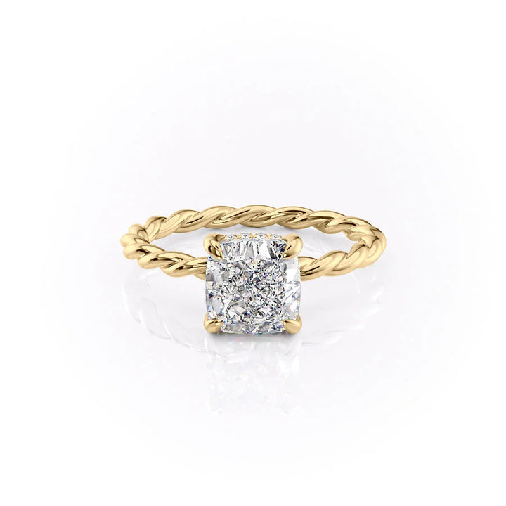 The Autumn Set With Cushion Solitaire Lab Diamond 1 Carat 14K Gold#material_14k-gold