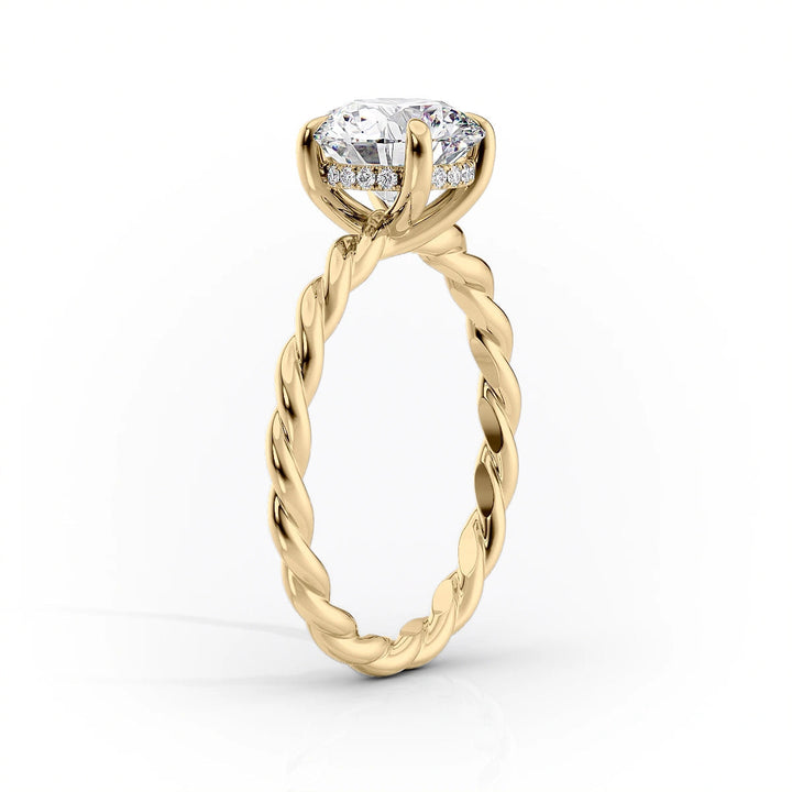 The Autumn Set With Cushion Solitaire Lab Diamond 1.5 Carat 14K Gold#material_14k-gold