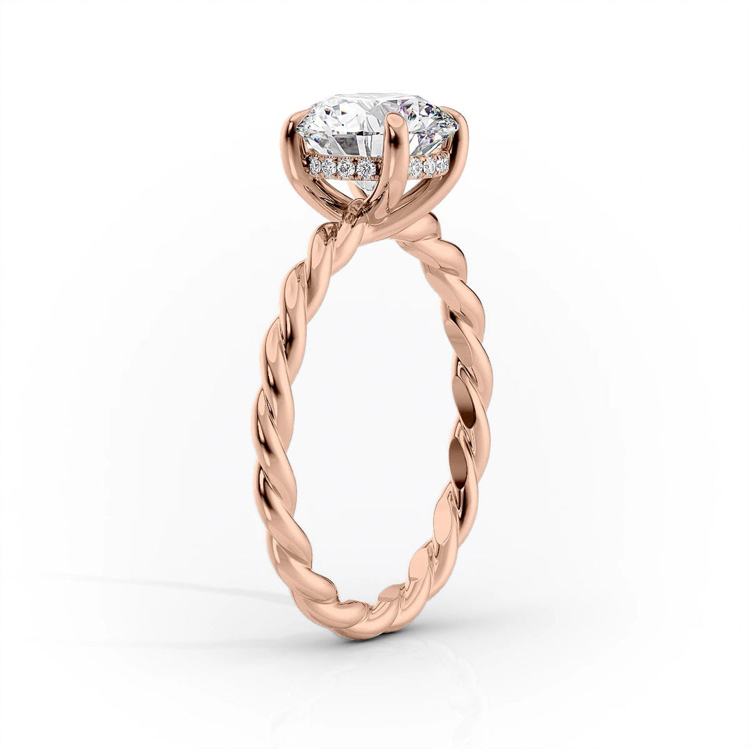 The Autumn Set With Cushion Solitaire Lab Diamond 1.5 Carat 14K Rose#material_14k-rose