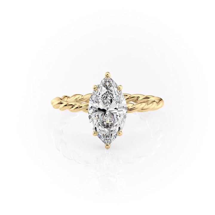 The Autumn Set With Marquise Solitaire Lab Diamond 1 Carat 14K Gold#material_14k-gold