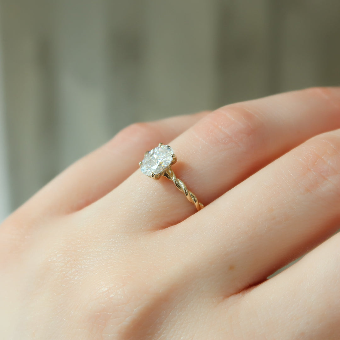The Autumn Oval Lab Diamond Moissanite Engagement Ring