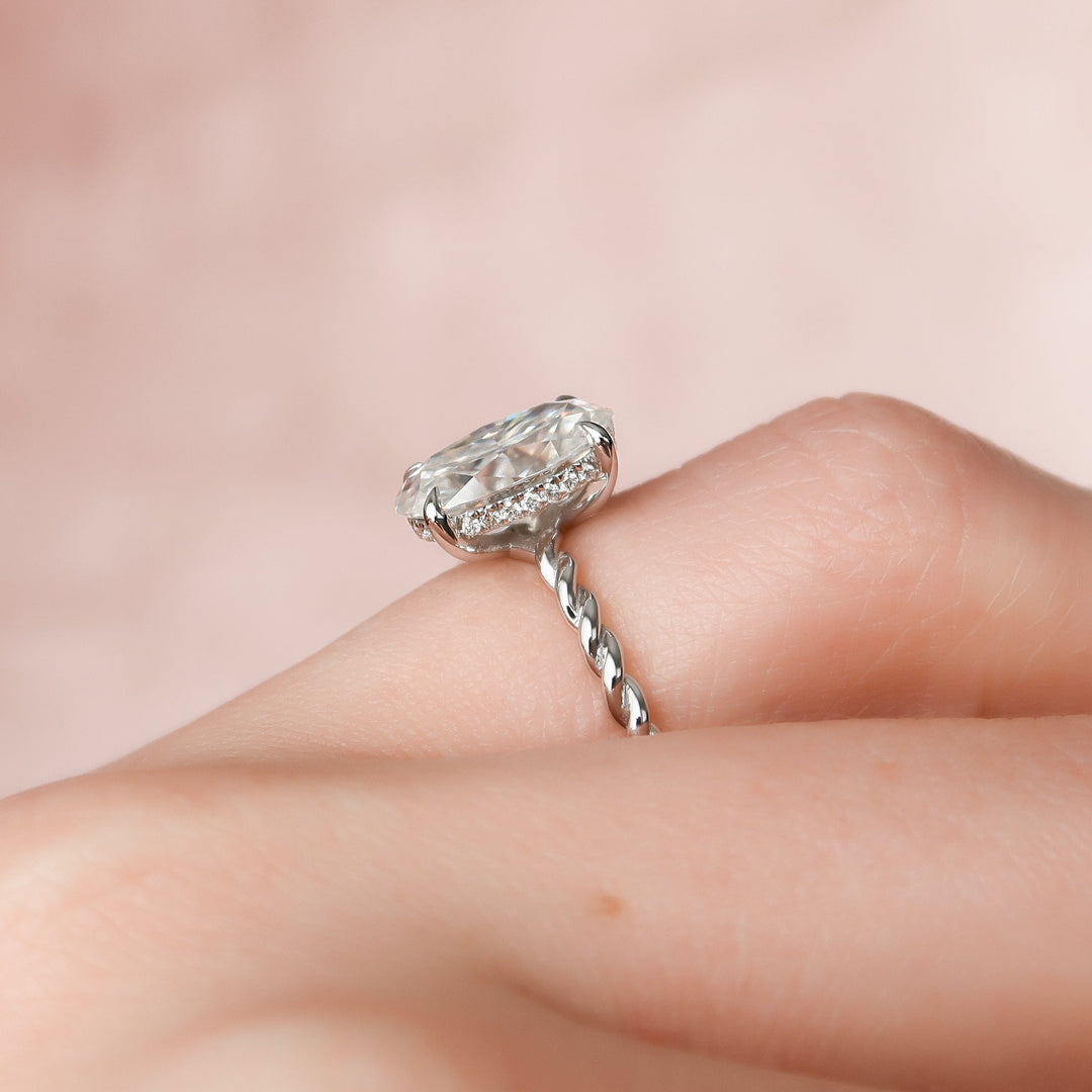 The Autumn Oval Lab Diamond Moissanite Engagement Ring