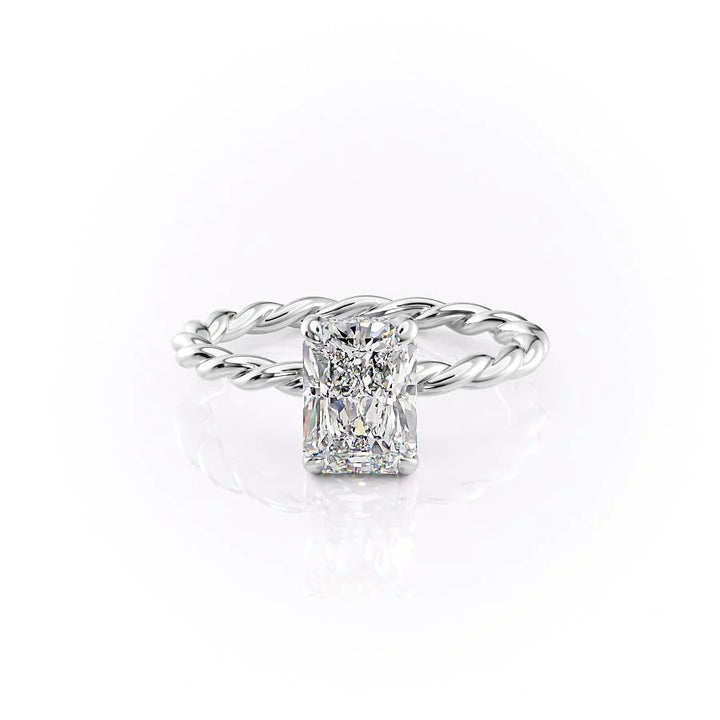 The Autumn Set With Radiant Solitaire Moissanite#material_14k-white