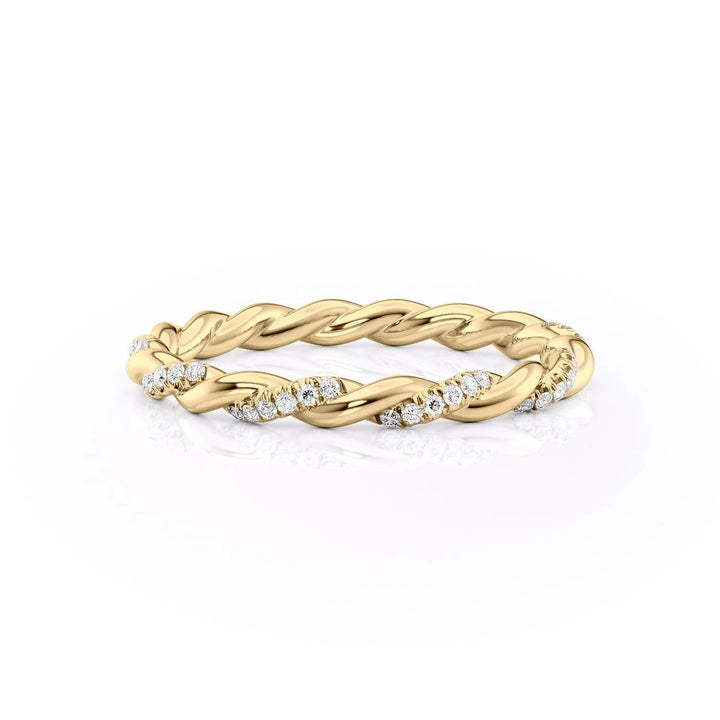 The Autumn Wedding Bands Diamonds Half Way 14K Gold#material_14k-gold