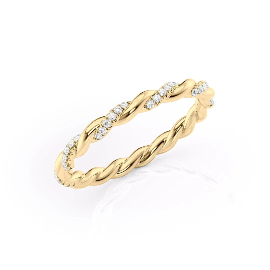 The Autumn Wedding Bands Diamonds Half Way 14K Gold#material_14k-gold