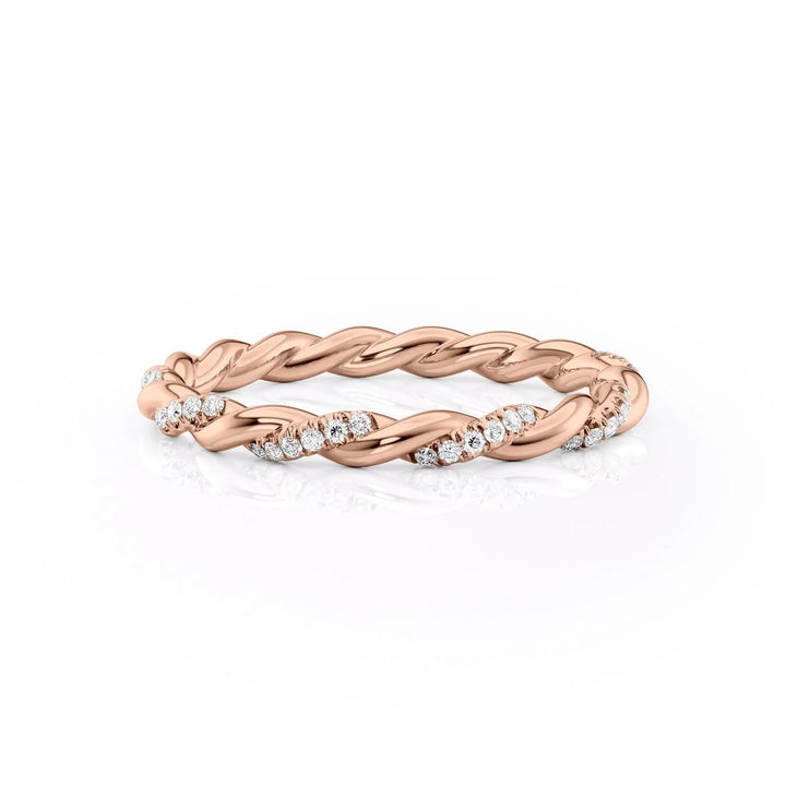 The Autumn Wedding Bands Diamonds Half Way 14K Rose#material_14k-rose