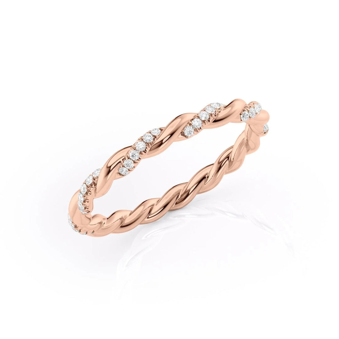 The Autumn Wedding Bands Diamonds Half Way 14K Rose#material_14k-rose