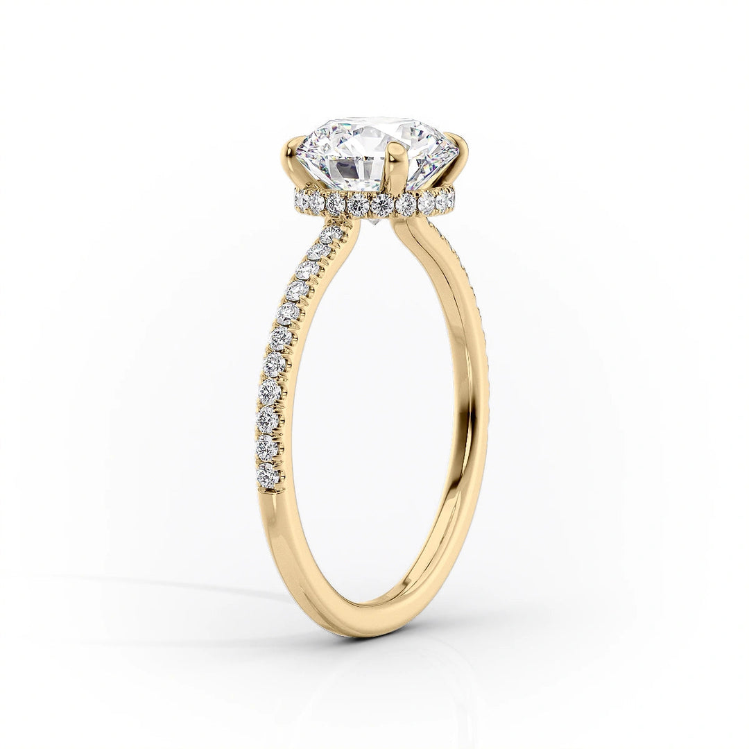 The Ayden Set With Cushion Pave Lab Diamond 1.5 Carat 14K Gold#material_14k-gold