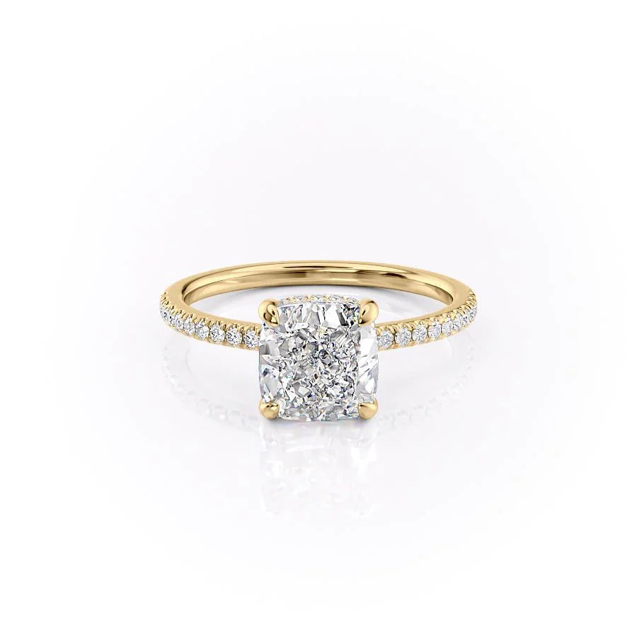 The Ayden Set With Cushion Pave Moissanite#material_18k-gold