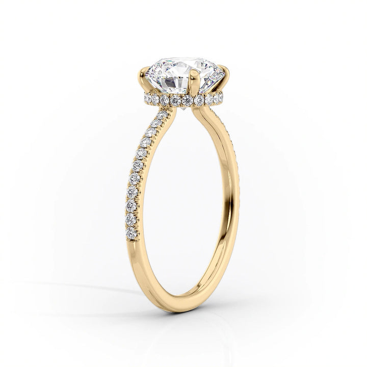 The Ayden Set With Cushion Pave Lab Diamond 1.5 Carat 18K Gold#material_18k-gold