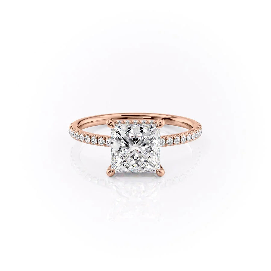 The Ayden Set With Princess Pave Moissanite#material_14k-rose