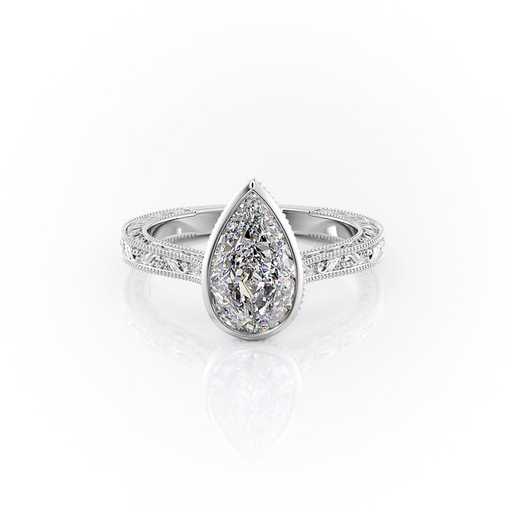 The Bezel Skye Set With A Pear Lab Diamond-L'Amour Brilliance #material_white