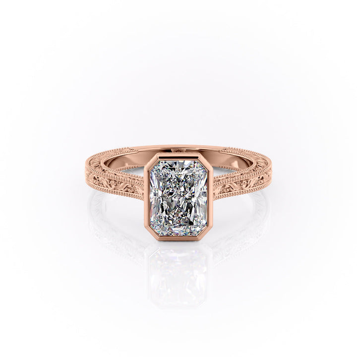 The Bezel Skye Set With A Radiant Lab Diamond-L'Amour Brilliance #material_rose