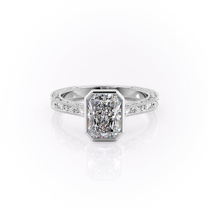 The Bezel Skye Set With A Radiant Lab Diamond-L'Amour Brilliance #material_white