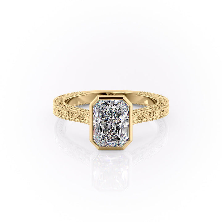 The Bezel Skye Set With A Radiant Lab Diamond-L'Amour Brilliance #material_gold