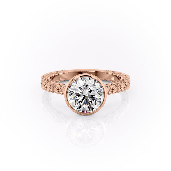 The Bezel Skye Set With A Round Lab Diamond-L'Amour Brilliance #material_rose