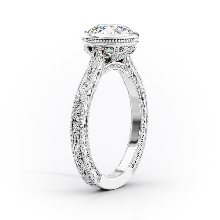 The Bezel Skye Set With A Round Lab Diamond#material_white