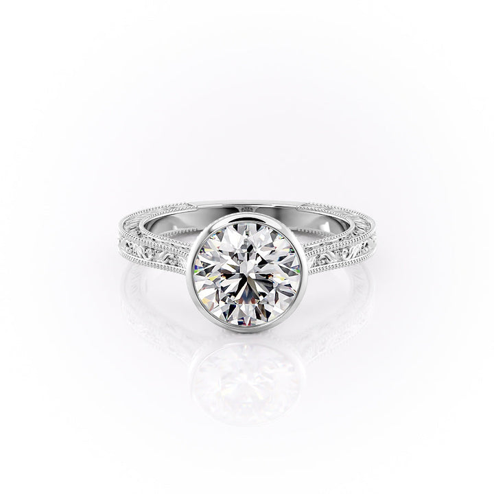 The Bezel Skye Set With A Round Lab Diamond-L'Amour Brilliance #material_white