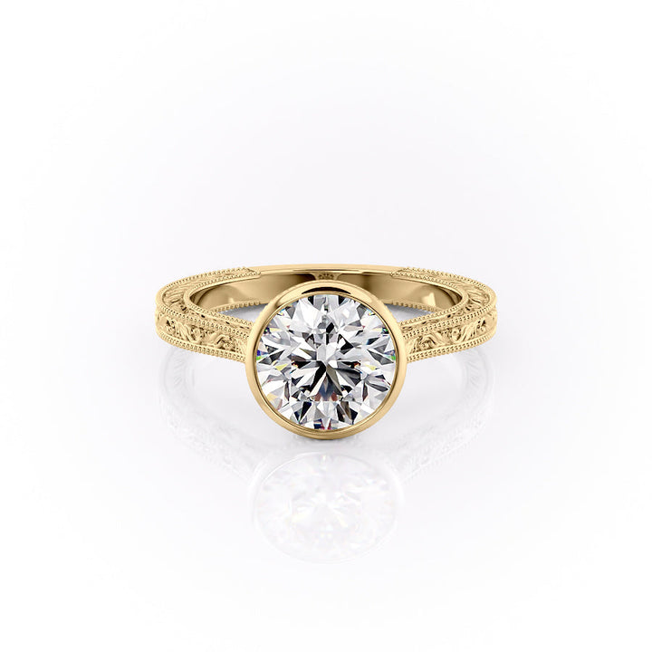 The Bezel Skye Set With A Round Lab Diamond-L'Amour Brilliance #material_gold