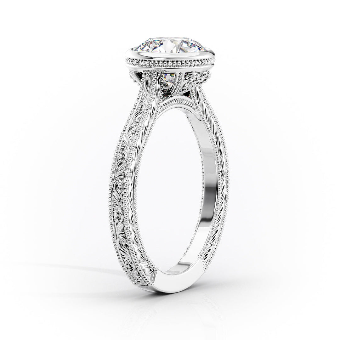 The Bezel Skye Set With An Emerald Lab Diamond#material_white