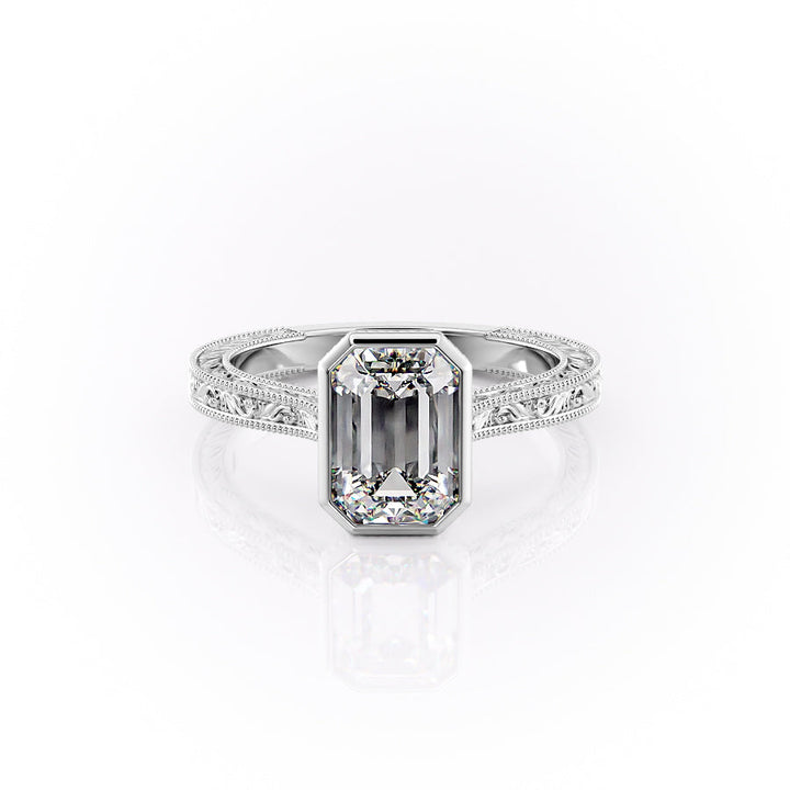 The Bezel Skye Set With An Emerald Lab Diamond-L'Amour Brilliance #material_white