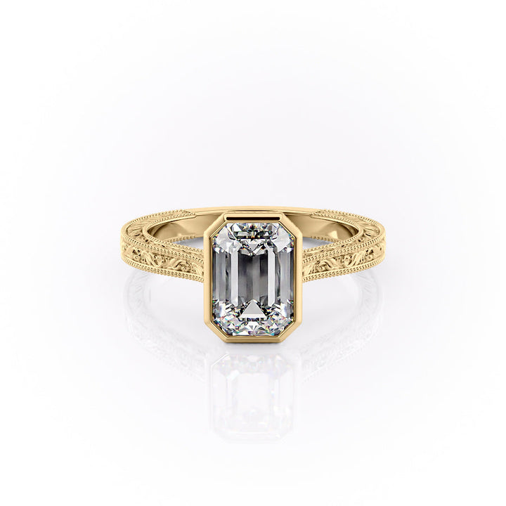 The Bezel Skye Set With An Emerald Lab Diamond-L'Amour Brilliance #material_gold