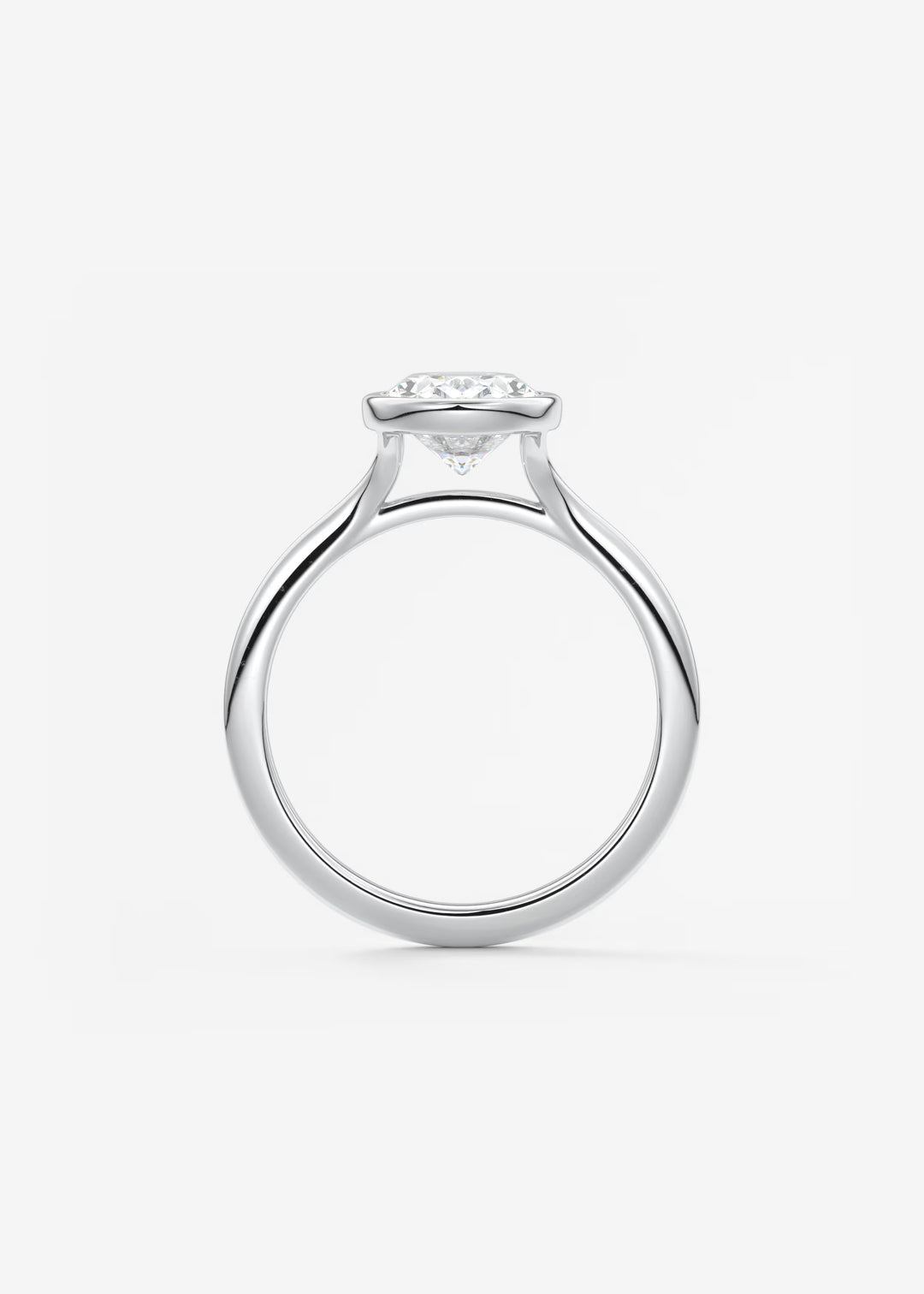 The Blanche Modern Oval Cut Bezel Set Engagement Ring#material_white