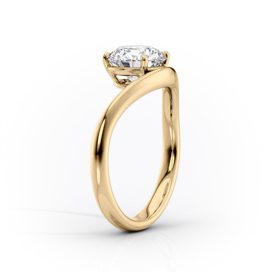 The Brooklyn Set With Cushion Solitaire Lab Diamond 1.5 Carat 14K Gold#material_14k-gold