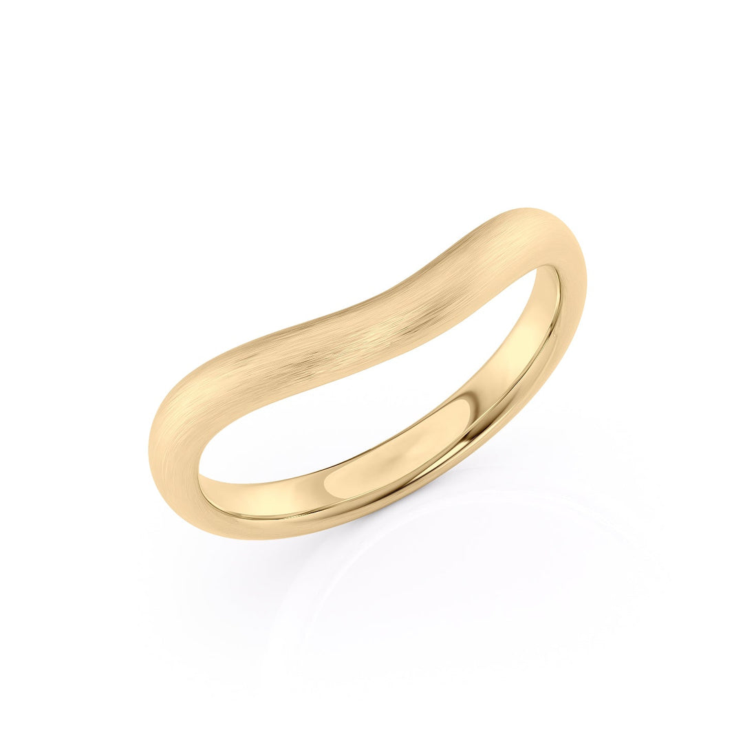 The Brooklyn Wedding Bands Matte 14K Gold#material_14k-gold