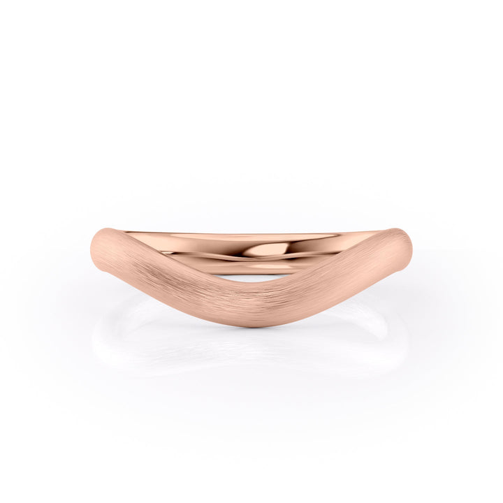 The Brooklyn Wedding Bands Matte 14K Rose#material_14k-rose