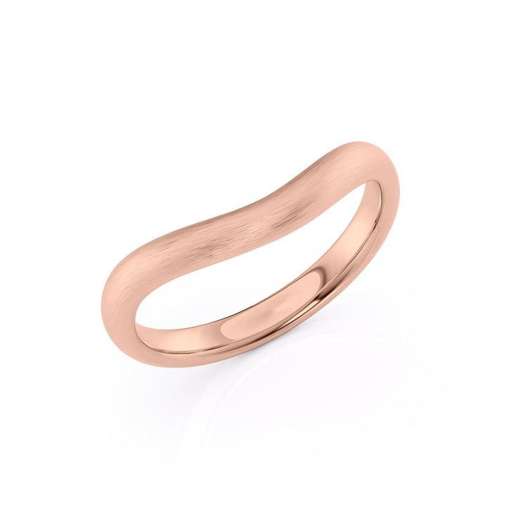 The Brooklyn Wedding Bands Matte 14K Rose#material_14k-rose