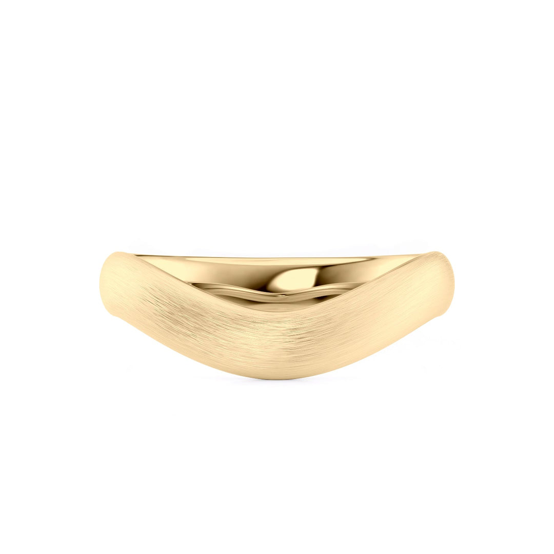 The Brooklyn Wedding Bands Matte 14K Gold#material_14k-gold