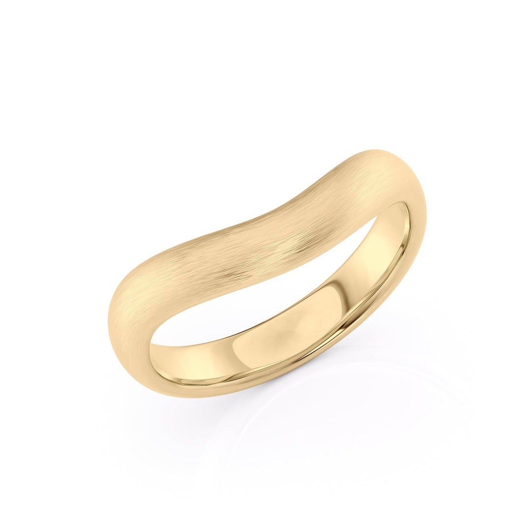 The Brooklyn Wedding Bands Matte 14K Gold#material_14k-gold