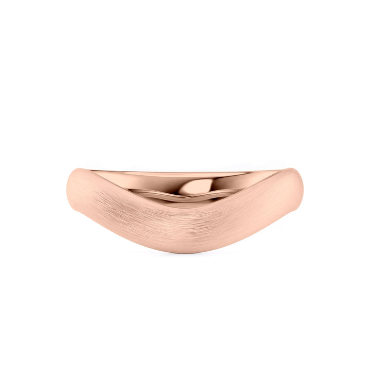 The Brooklyn Wedding Bands Matte 14K Rose#material_14k-rose