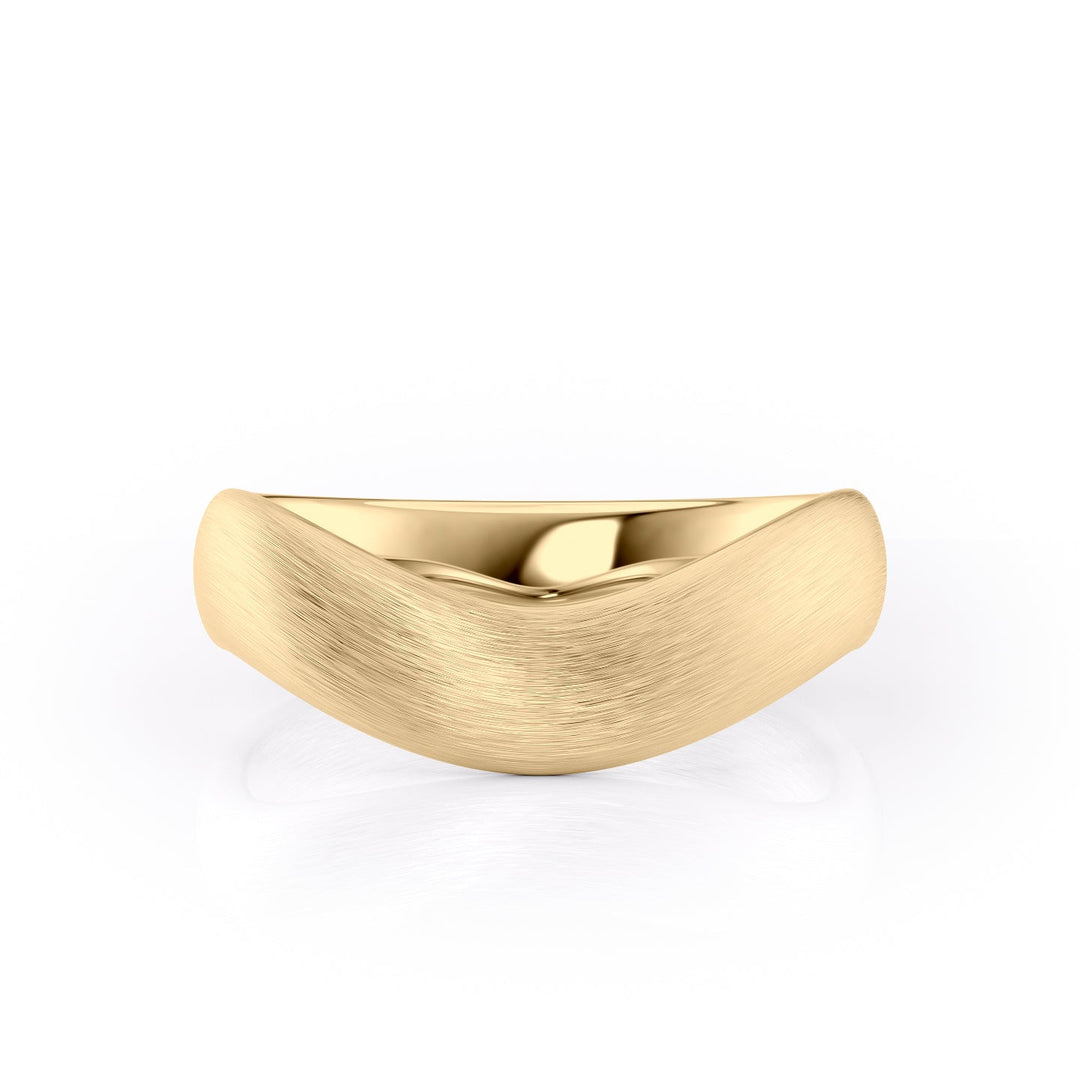 The Brooklyn Wedding Bands Matte 14K Gold#material_14k-gold