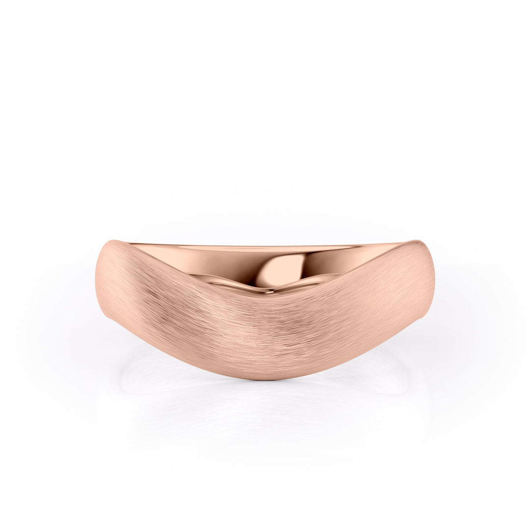 The Brooklyn Wedding Bands Matte 14K Rose#material_14k-rose