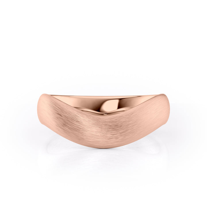 The Brooklyn Wedding Bands Matte 14K Rose#material_14k-rose